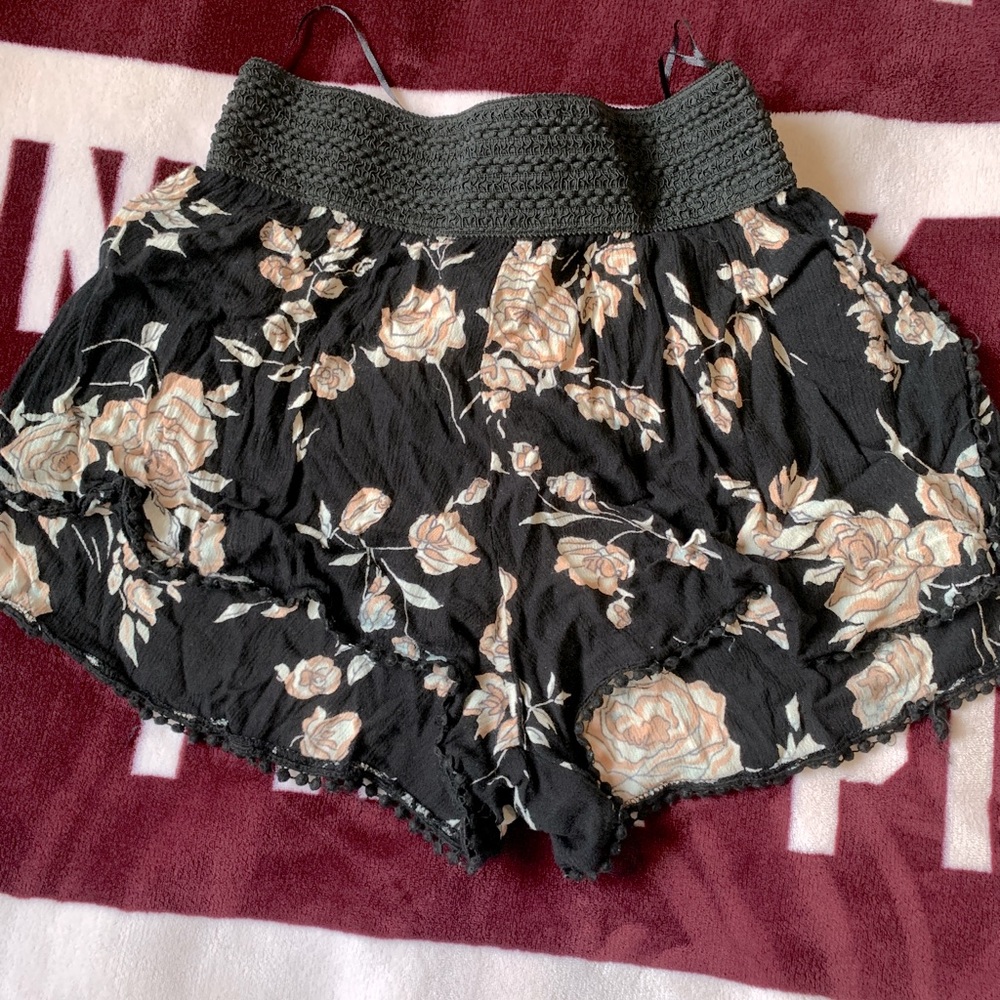 black shorts